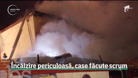Şase case au fost distruse dintr-un foc, după un incendiu puternic izbucnit în Capitală