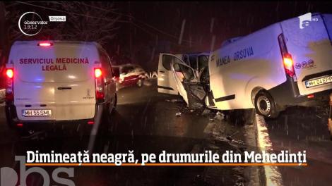 Dimineaţă neagră pe şoselele din judeţul Mehedinţi