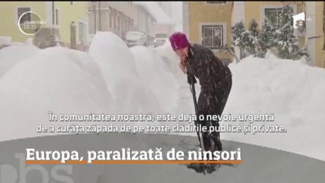 Europa, paralizată de ninsori