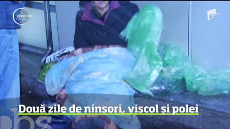 Ne aşteaptă două zile de ninsori, viscol şi polei în toată ţara