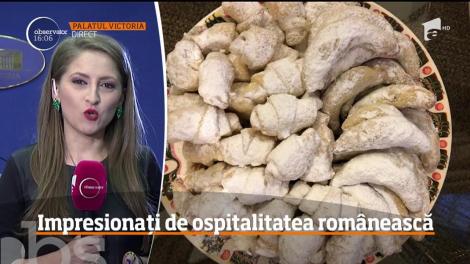 Repezentanţii instituţiilor europene, impresionați de ospitalitatea românească! Ce meniu le-a fost pregătit - VIDEO