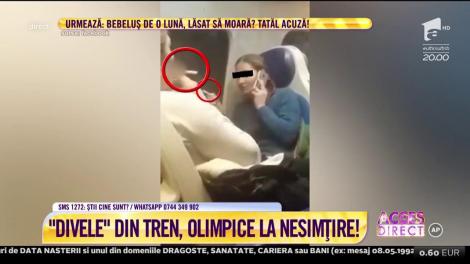 Tupeu și nesimțire. Cu țigara în gură, în tren. Fumează și scrumează direct pe jos!