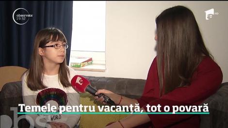 Temele pentru vacanță, tot o povară pentru elevi