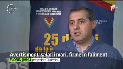 Avertisment: salarii mari, firme în faliment