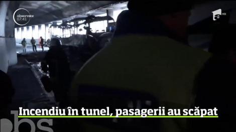 Incendiu într-un tunel din Eveția, pasagerii au scăpat