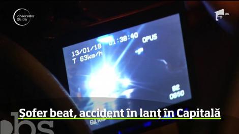 Accident în București, provocat de un șofer care s-a urcat la volan deși consumase alcool – VIDEO