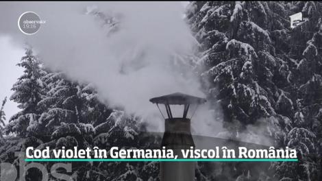 Premieră pentru Europa. În Germania, meteorologii au instituit codul violet de vreme rea. Avertizarea - foarte rară - e mai gravă decât codul roşu