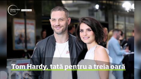 Tom Hardy este tată pentru a treia oara! Actorul si sotia sa, Charlotte Riley, au devenit parintii unui baietel pe care l-au numit Forrest, dupa celebrul personaj interpretat de Tom Hanks