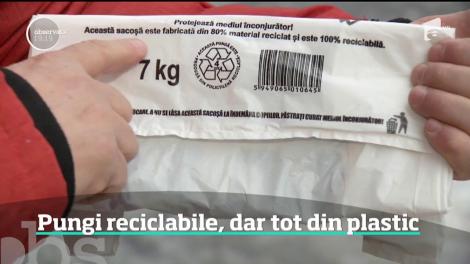 Pungile din plastic n-au dispărut din magazine şi pieţe, deși legea le interzice