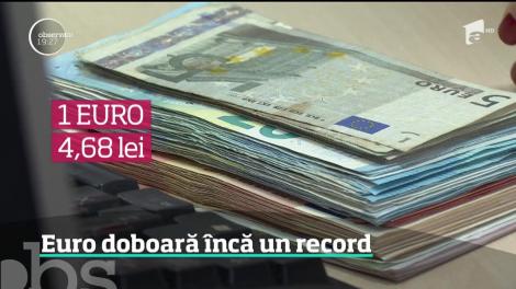 Euro ajunge la un nou record istoric