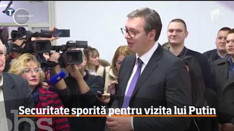 La doar o zi de la complotul dejucat care ar fi avut drept scop asasinarea sa, Vladimir Putin şi-a continuat programul stabilit şi a ajuns în Serbia