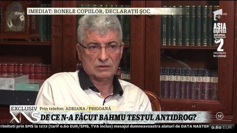 Silviu Prigoană, surprins că Adriana Bahmuţeanu nu a făcut testul antidrog