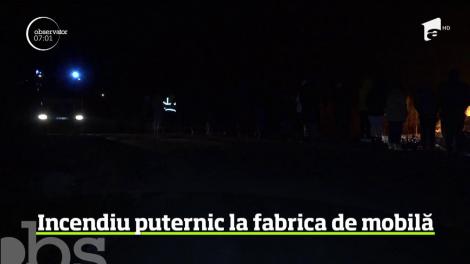 Incendiu devastator la o fabrică de mobilă din Dragoslavele, judeţul Argeş