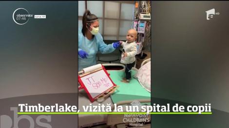 Justin Timberlake şi-a întrerupt turneul pentru a aduce un zâmbet pe feţele copiilor internaţi într-un spital din Texas