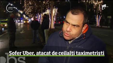 Protest spontan al taximetriştilor în centrul Capitalei