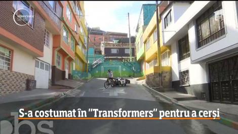 S-a costumat în ”Transformers” pentru a cerși