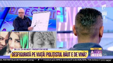 Tânără desfigurată de un poliţist băut! Filmul accidentului auto