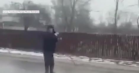 Imagini virale. Pe șosea, ca pe pârtie!