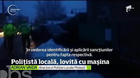 Polițistă lovită cu mașina, intenţionat !