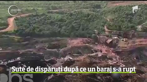 Sute de morți în Brazilia, după ce un baraj de reţinere a deşeurilor de la o mină de fier s-a rupt
