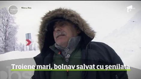Troiene mari, bolnav salvat cu șenilata