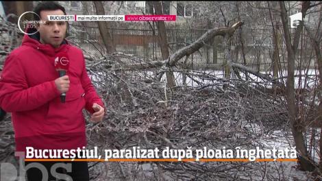 Capitala îşi revine după haosul provocat de ploaia îngheţată