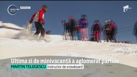 Ultima zi de minivacanță a aglomerat pârtiile