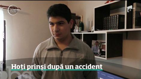 Hoţi din Bran, prinşi din cauza unui accident cu maşina