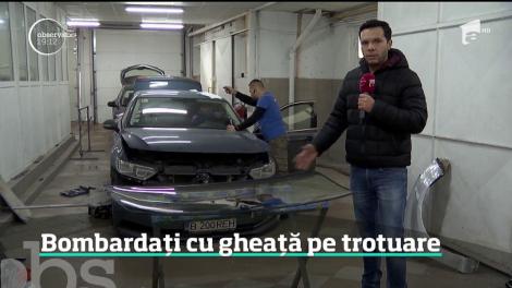 Cresc temperaturile, iar gheaţa devine pericol de moarte. Bucăţi uriaşe desprinse din copaci sau de pe acoperişuri se transformă în capcane