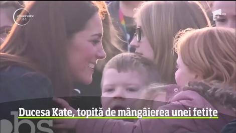 Ducesa Kate Middleton a avut parte de momente inedite, în timpul unei vizite efectuate în oraşul scoţian Dundee