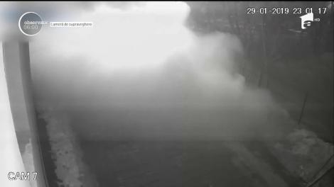 Accident cu risc de explozie surprins de camerele de supraveghere ale unei benzinării din Botoşani