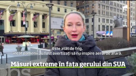 Statele Unite au fost lovite de un val de ger istoric. Meteorologii avertizează că în unele zone, temperaturile ar putea coborî până la minus 56 de grade Celsius