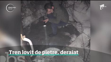 Un tren lovit de pietre a deraiat pe ruta Sighetu Marmaţiei-Cluj Napoca
