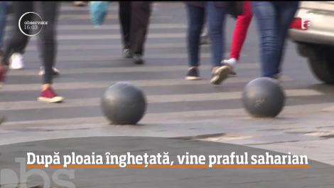 După ploaia îngheţată, trecem printr-un nou fenomen extrem! Un nor de praf saharian vine din nordul Africii