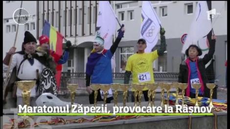 Imagini inedite surprinse la Râşnov, unde sute de oameni au participat la a opta ediţie a maratonului zăpezii