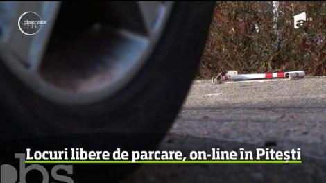 La Pitești, telefonul mobil îi scapă pe şoferi de amenzi, atunci cand sunt in cautarea unui loc de parcare