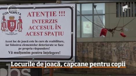 Locurile de joacă din Constanța, capcane pentru copii