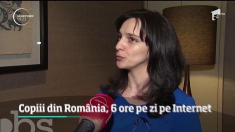 Copiii din România stau șase ore pe zi pe internet
