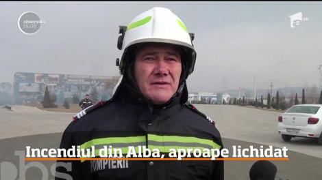 Incendiu din Alba Iulia, aproape lichidat