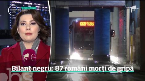 87 de români morți de gripă