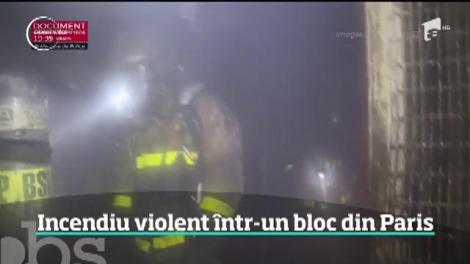 Incendiu violent într-un bloc din Paris