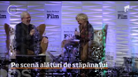 Actrița Glenn Close, nedezlipită de căţelul ei pe nume Pip