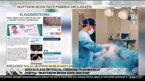 Matthew Mode, falsul doctor, primele declarații după izbucnirea scandalului:”Din momentul în care statul român mi-a echivalat diplomele, mă numesc medic!”