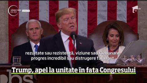 Preşedintele Donald Trump a susţinut tradiţionalul Discurs privind Starea Uniunii, în faţa celor două camere ale Congresului Statelor Unite
