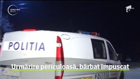 Urmărire cu focuri de armă în apropierea Capitalei. Un bărbat a fost împuşcat de poliţişti