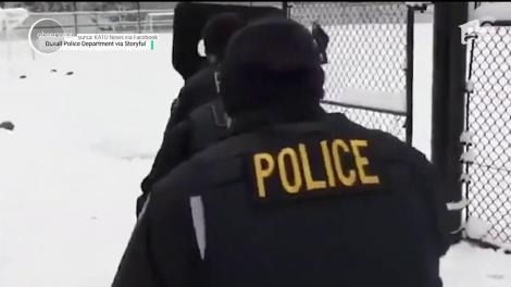Ninsoarea dintr-un oraş american a fost prilej pentru un asalt cu bulgări de zăpadă