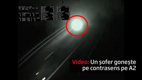 Video. Șofer surprins Autostrada Soarelului circulând pe contrasens! Avea peste 150 de km la oră!