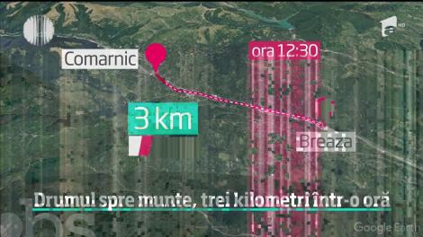 Drumul spre munte, trei kilometri într-o oră