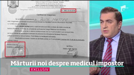 Mărturii noi despre medicul impostor