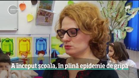 În plină epidemie de gripă, elevii au reînceput şcoala cu emoţii